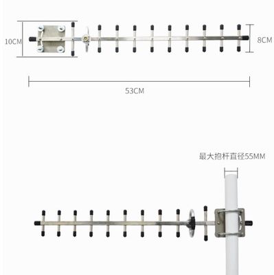 1435-1515MHz 12.6dBi 11 Unit Stainless Steel 5g Yagi Antenna